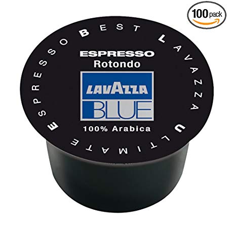 Lavazza BLUE Capsules, Espresso Rotondo Coffee Blend, Dark Roast, 28.2-Ounce Boxes (Pack of 100)