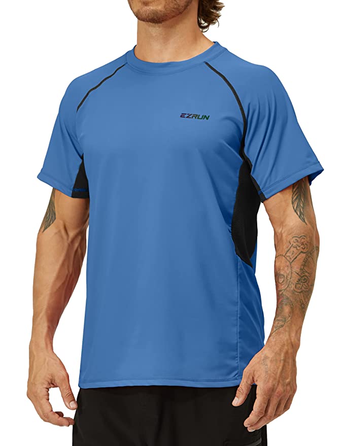 Men's Rash Guard Swim Shirts Summer UPF 50  UV Sun Protection Quick Dry Beach Fishing Water Shirts T Shirts for Men