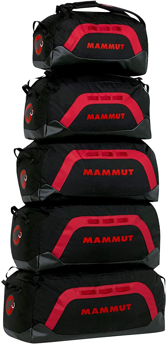 Mammut Cargon Duffle Bag With Carry Straps (Black-Fire, 110 Liter)