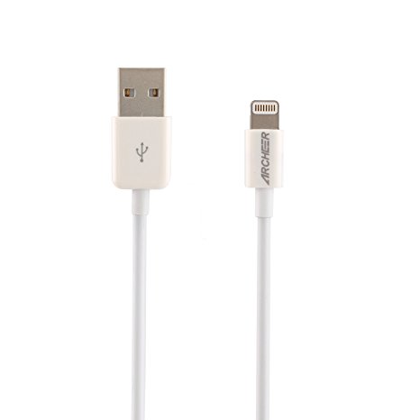 Archeer Apple MFi Certified Lightning to USB Cable - 3 Feet (1 meter) White