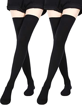 Extra Long Socks Thigh High Cotton Socks Extra Long Boot Stockings for Girls Women