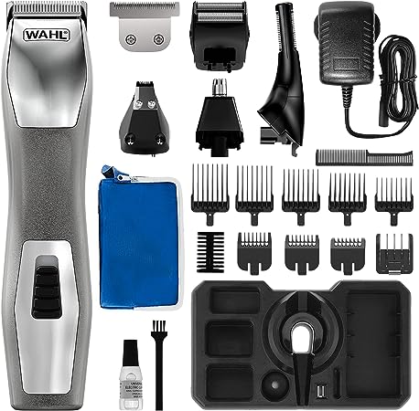 Wahl Chromium 11-in-1 Multigroomer, Eyebrow Cutting Ability, Beard Trimmers Men, Body Trimmers, Men’s Beard Trimmer, Stubble Trimming, Body Shaving, Face Grooming, Fully Washable, Male Grooming Set