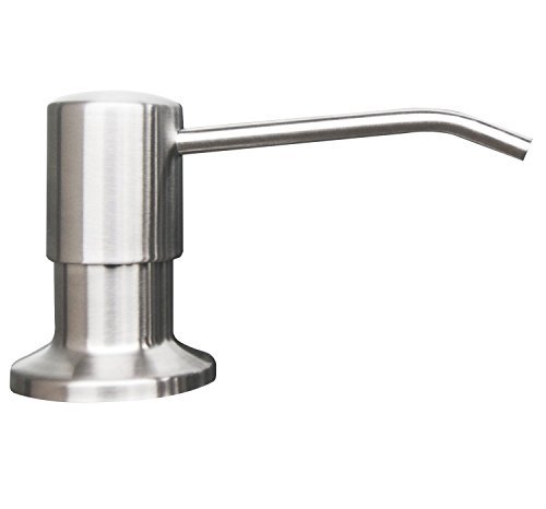 Toogou Best Stainless Steel Sink Soap Dispenser (Satin) - Large Capacity 17 OZ Bottle - 3.15 Inch Threaded Tube for Thick Deck (17 OZ)