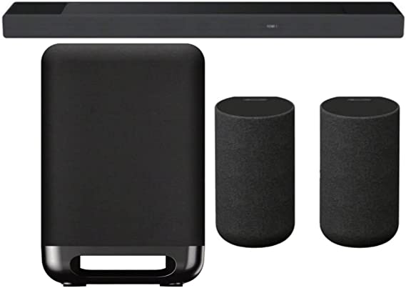 Sony HT-A7000 7.1.2 Dolby Atmos Soundbar with Sony SA-RS5 Wireless Rear Speakers and SASW5 300W Wireless Subwoofer Bundle (3 Items)