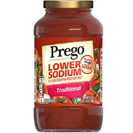 Prego Pasta Sauce, Lower Sodium Traditional Italian, 23.5 oz