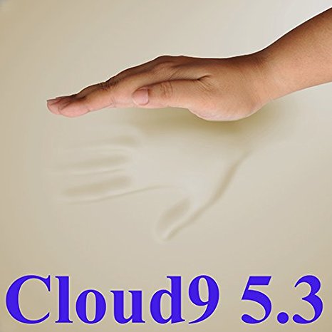 5.3 Cloud9 Full / Double 4 Inch 100% Visco Elastic Memory Foam Mattress Topper