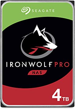 Seagate IronWolf Pro 4TB NAS Internal Hard Drive HDD – 3.5 Inch SATA 6Gb/s 7200 RPM 128MB Cache for RAID Network Attached Storage, Data Recovery Service – Frustration Free Packaging (ST4000NE001)