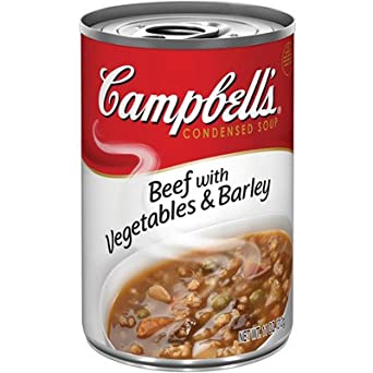 Campbell's, Condensed Beef with Vegetables & Barley Soup, 11oz Can (Pack of 6)