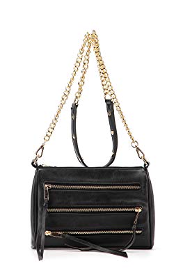 Triple Zippered Pocket Arlene Chain Strap Crossbody Bag MKF Collection Handbags by Mia K. Farrow