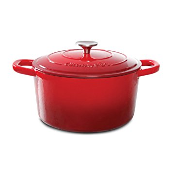 Crock-Pot Artisan Scarlet Cast Iron Dutch Oven, 5 quart, Red