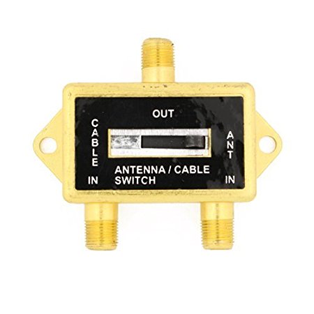 Cable N Wireless Gold Plated Coaxial A/B Switch for Splite TV Antenna HDTV Cable 2 Way Digital Optical Coax Splitter (US Seller)