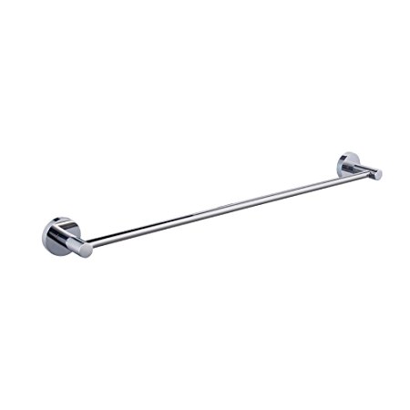 KES A2100 Stainless Steel Towel Bar with Round Backplates 24 inch, Precision Mirror Polishing