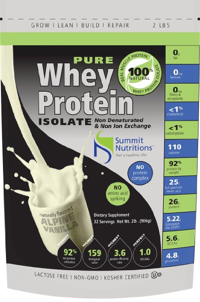 Non-GMO Pure Whey Protein Isolate: Instanized to Easy Mixing: Lactose Free: Kosher Certified: Naturally Flavored: Sweetened by Stevia: Gluten Free: Highest BCAAs and Glutamines: Zero Fat, Cholesterol, Carbohydrates, Fillers and Binders.