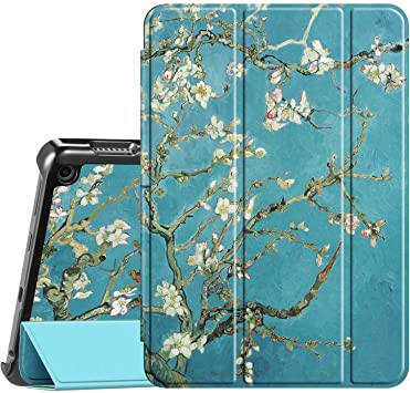 Fintie Slim Case for All-New Kindle Fire HD 8 Tablet and Fire HD 8 Plus Tablet (10th Generation, 2020 Release) - Ultra Lightweight Slim Shell Stand Cover with Auto Wake/Sleep, Blossom