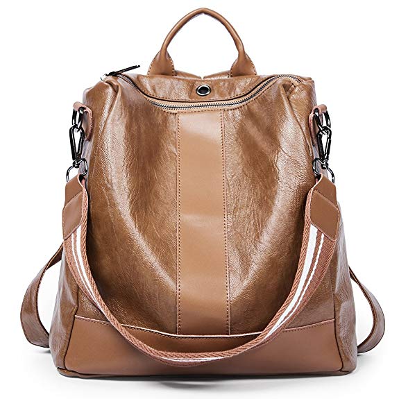 Womens Backpacks Purse PU Leather Covertible Crossbody School Shoulder Bag Fashion Ladies Travel Bag