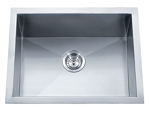 Blue Ocean 21" KSR104 16 Gauge Stainless Steel Undermount Kitchen Sink with FREE Grid and Strainer