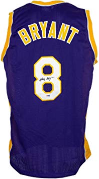 Kobe Bryant Signed Custom Purple Basketball Jersey PSA B13331