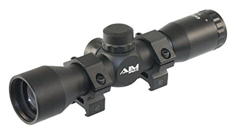Aim Sports 4X32 Compact Mil-Dot Scope with Rings
