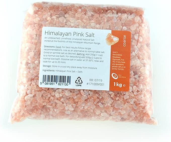 Himalayan Pink Salt Coarse Grade 1kg - Natural & Unrefined Pink Salt from the Himalayas