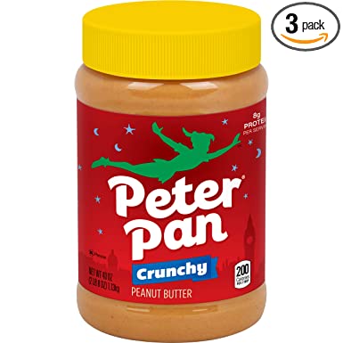 Peter Pan Crunchy Peanut Butter, 40-Ounce Jars (Pack of 3)