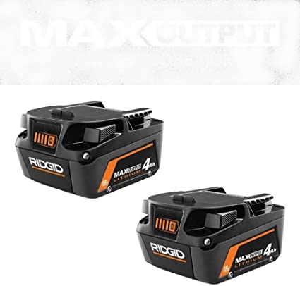 Genuine RIDGID 18V Lithium-Ion MAX Output 4.0 Ah Battery (2-Pack)