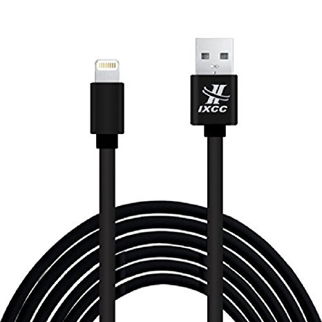 [Apple Certified] iPhone 6/6s/7 Charger, iXCC 10 Feet MFi Lightning Charge and Sync Cable with 8pin to USB for iPhone 7/SE/5/6/6s/Plus/iPad Mini/Air/Pro - Black