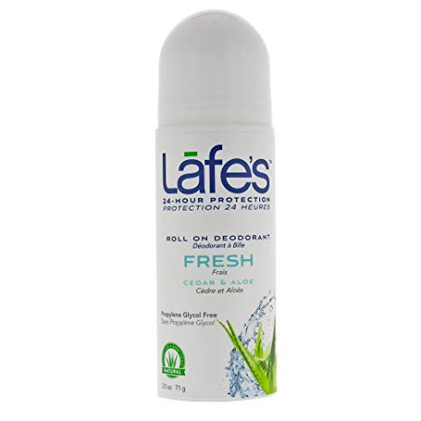 Lafe's Roll-On Deodorant, Cedar & Aloe, 2.5 Ounce