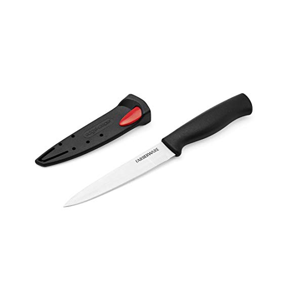 Farberware 5158146 EdgeKeeper Utility Knife, 4.5-Inch, Black