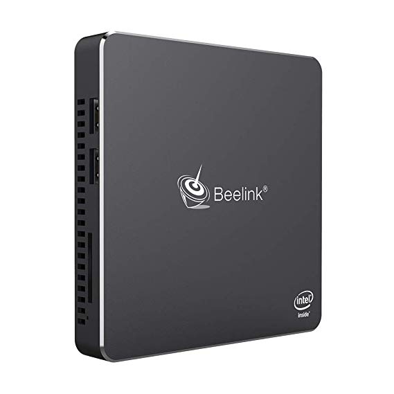 Fanless Mini PC,Beelink T34 Windows 10 Intel Celeron J3455 Processor (up to 2.3GHz) Ultra-Thin Mini Computer,8GB DDR3/128GB SSD，Dual HDMI Port,4K HD,2.4G 5G Dual WiFi,Gigabit Ethernet,BT 4.0