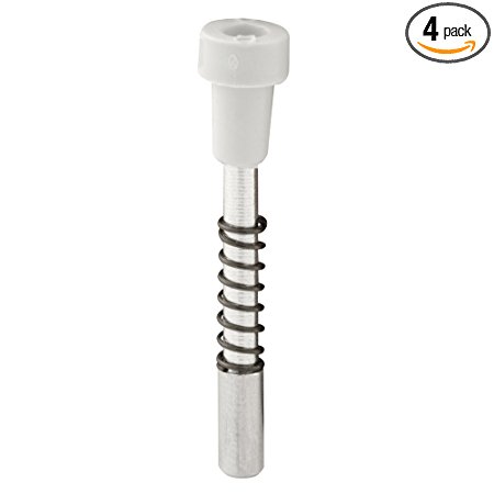 Prime-Line L 5843 Plunger Latches, 5/32 in., White Plastic Cap on Aluminum Pin, Snap-On Style