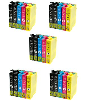 Prestige Cartridge 18XL Compatible Ink Cartridges for XP-102, XP-202, XP-205, XP-212, XP-215, XP-225, XP-30, XP-33, XP-302, XP-305, XP-312, XP-315, XP-322, XP-325, XP-402, XP-405, XP-405WH, XP-412, XP-415, XP-422, XP-425 - Black/Cyan/Magenta/Yellow (Pack of 25)
