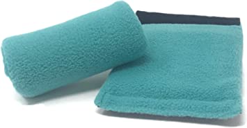 Universal Crutch Hand Grip Covers - Luxurious Soft Fleece with Sculpted Memory Foam Cores (Teal)