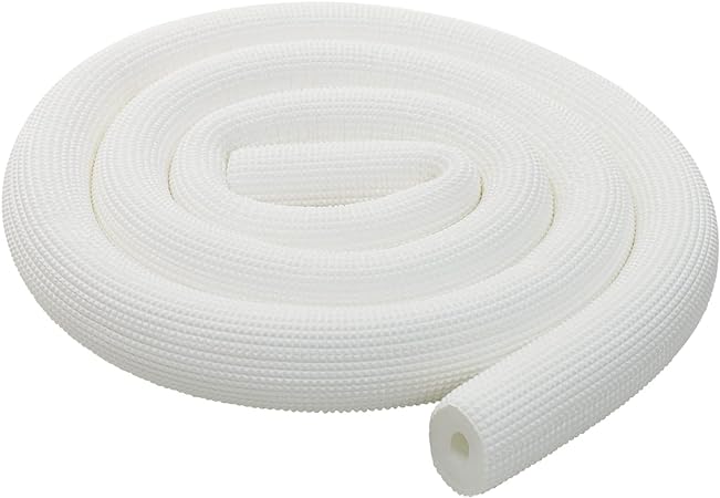 Pipe Insulation Tubing, BESUNTEK 6ft Heat Preservation Insulated Foam Tubing Handle Grip Support, for Water Pipes, air Conditioning Pipes (0.98" × 0.39", White)
