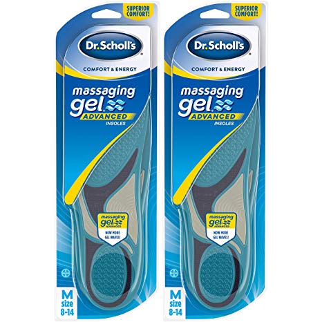 Dr Scholl's Massaging Gel Advanced Insoles, 2 Pairs (Men's 8-14), 2 Count