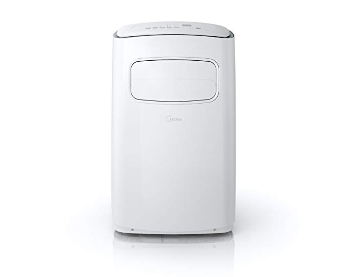 Midea MPF14CR71-A EasyCool Portable Air Conditioner with FollowMe Remote Control in White/Silver for Rooms up to 400-Sq. Ft.