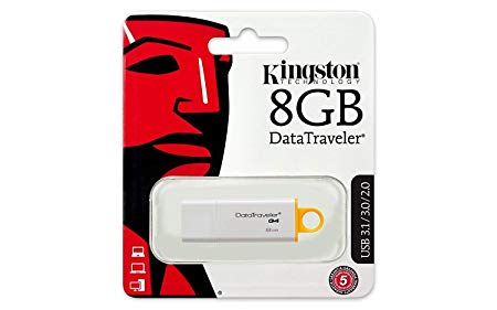 Kingston Digital 8GB Data Traveler 3.0 USB Flash Drive - Yellow (DTIG4/8GB) 2-Pack Combo