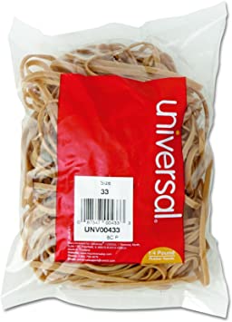 Universal Rubber Bands, Size 33, 3-1/2" x 1/8", 160 Pack (433)