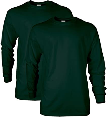 Gildan Men's Ultra Cotton Long Sleeve T-Shirt, Style G2400, Multipack