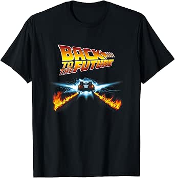 Back to the Future DeLorean and Logo T-Shirt