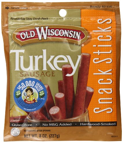 Old Wisconsin Snack Sticks, Turkey, 8-Ounce Package