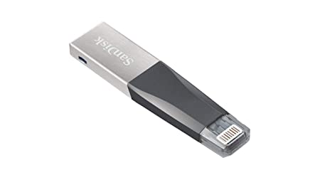 SanDisk iXpand Mini Flash Drive, SDIX40N 256GB, Grey, iOS, USB 3.0, 2Y