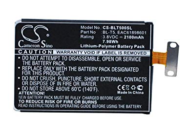 Cameron Sino 2100mAh Battery for LG E960, E970, E971, E972, E973, E975, E975K, F180, F-180S, Gee, L-01E, LS970, Mako, N4, Nexus 4, Nexus 4 16GB, Optimus G, Sprint LS970