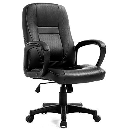 New Design swivel Perforated PU Leather Black Color Office Chair 19HH