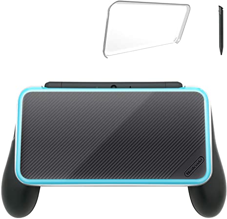 [Updated] Hand Grip for Nintendo 2DS XL with 1 Stylus and 1 Clear Case for Nintendo 2DS XL