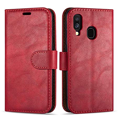 Case Collection Premium Leather Folio Cover for Samsung Galaxy A20e Case (5.8") Magnetic Closure Full Protection Book Design Wallet Flip with [Card Slots] and [Kickstand] for Galaxy A20e Phone Case