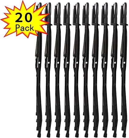 JAXPETY Commercial Plastic Folding Chairs Stackable Wedding Party Event Chair Black (20PCS)