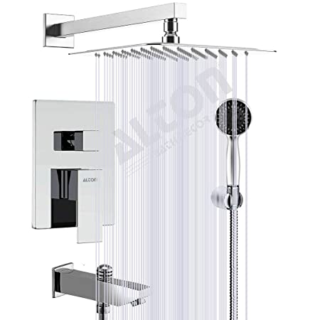 ALTON EDG14135, Brass Concealed Body Diverter Full Set With Showers and Bath Tub Spout (Chrome)