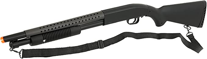 Airsoft Shotgun with Full Metal Body Single Shot Pump Action 300 FPS (Airsoft Gun)