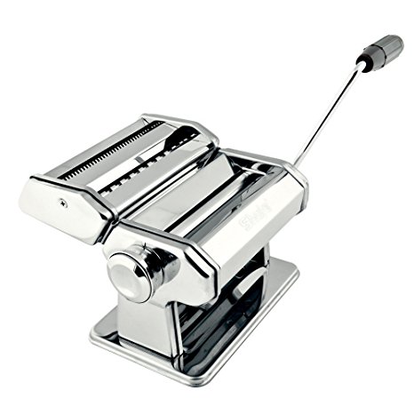 Stainless Steel Pasta Maker Machine kit - With Pasta Roller,Pasta Cutter, Hand Crank and Detailed Instructions