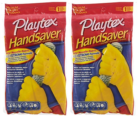 Playtex HandSaver Everyday Protection Gloves, Medium - 2 pk